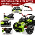 thumbnail image 3 of EastVita 12V 3 Wheeler Ride on ATV Electric Motorcycle, Battery Powered Electric Vehicle w/LED Lights, High & Low Speed, Horn, Music, USB, Treaded Tires, Ride on Car, 3 of 9