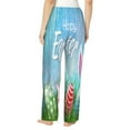 thumbnail image 3 of Naloa Happy Easter Print Women’s Ultra-Soft Comfy Pajama Lounge Pants with Pockets & Drawstring, 3 of 8
