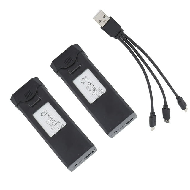 For 2Pcs 3.7V 1800mAh Lithium Battery with Charging Line for F184 S93 L900 A258 Remote Control Drone
