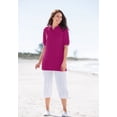 thumbnail image 4 of Woman Within Plus Size Elbow-Sleeve Polo Tunic, 4 of 6