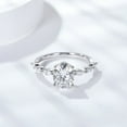 thumbnail image 5 of Exquisite 2 Carat Lab Created Moissanite Wedding Rings for Women Oval Cut D Color VVS1 S925 Sterling Silver Diamond Rings Ideal Choice for Couple Parties Date Travel, 5 of 6