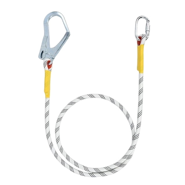 Cordón de arnés, cinturón de arnés de escalada, cuerda de cordón con gancho para construcción, espeleología, arboricultura al libre Anzuelos simples de 3 metros