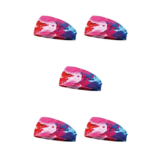 Minnieouse Diademas de ganchillo elásticas Unisex banda para la cabeza deportiva Tie-dye banda ancha para el sudor accesorios para el cabello mujeres Type2 NO2 Minnieouse CBP274560