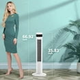 thumbnail image 3 of KISSAIR 35" Tower Fan Portable Floor Fans with Remote Control & 12H Timer 3 Speeds Wind 3 Modes , White, 3 of 7