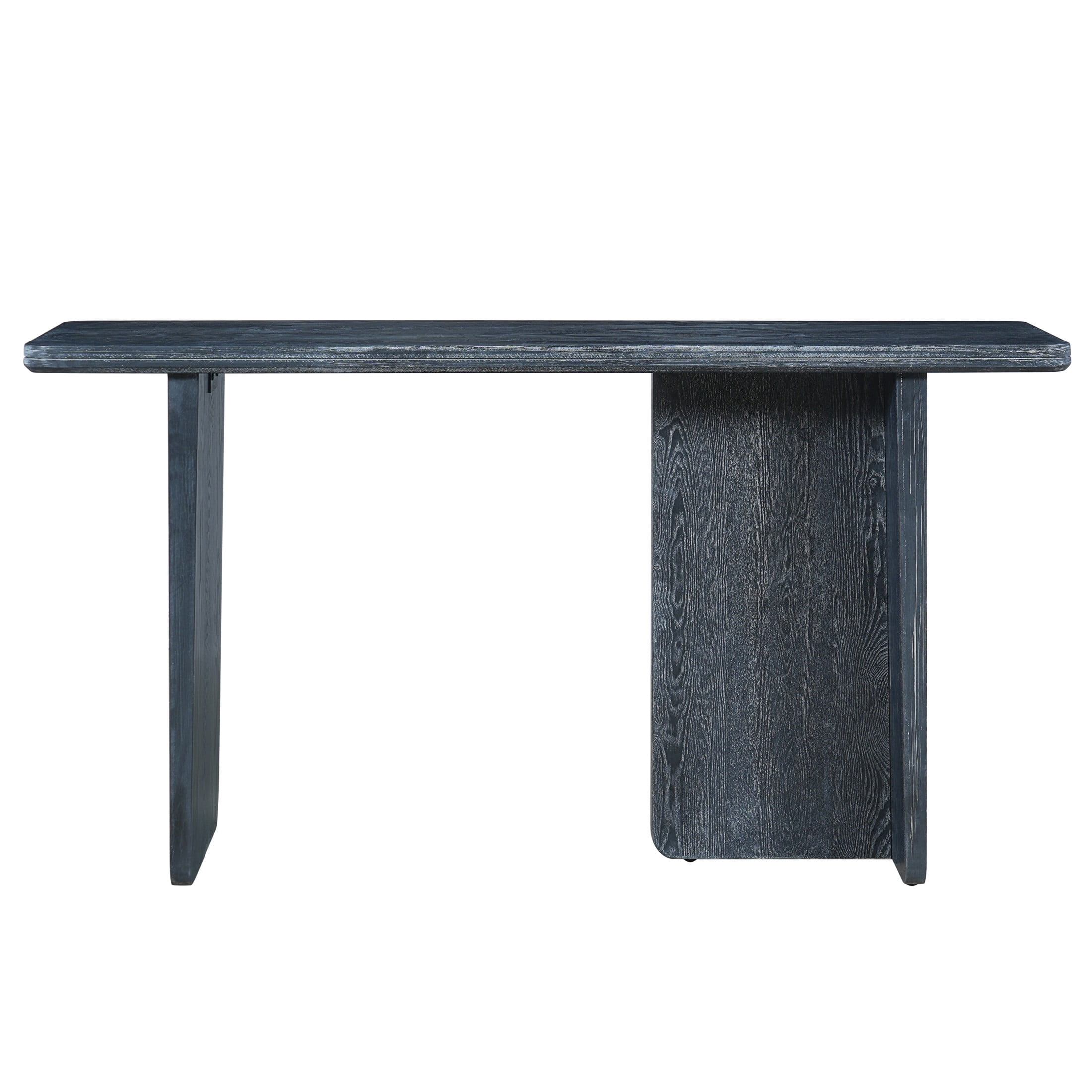 Christopher Knight Home 55" Modern Rectangle Rounded Edge Console Table, MDF Wood, Black