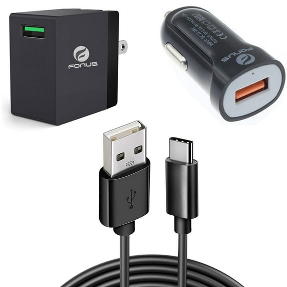 Fast Home Car Charger for Nokia C300, G100, C110, G310 5G Phones - USB Cable Type-C 6ft Long Travel Power for Nokia C300, G100, C110, G310 5G Models