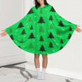thumbnail image 4 of Christmas Tree Pattern on Green Blanket Oversized Wearable Hooded Blanket Warm Throw Blanket Buttons Sweatshirt For Women Men Teens Flannel, 4 of 8