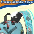 thumbnail image 5 of Monster Cartoon Truck Blue Pattern 17" School Backpacks for Teens,Waterproof Oxford Fabric,S-Shape Padded Straps for School,Travel,Hiking,Camping, 5 of 6