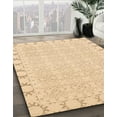 thumbnail image 3 of Ahgly Company Machine Washable Indoor Square Abstract Brown Gold Area Rugs, 5' Square, 3 of 7