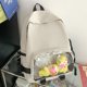 thumbnail image 1 of Mochila de estudiante para mujer, bonita mochila portátil para libros escolares, Bolso para adolescentes (blanco), 1 of 5