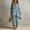 Blue, variant on Morttic Women's Loose Fit Striped Two Piece – Batwing Sleeve Top & Wide Leg Pants, Mixed Stripe Pattern, Boho Summer Wear Blue,S