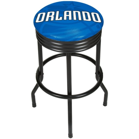 NBA Black Ribbed Bar Stool - Fade - Orlando Magic (Best Oyster Bar In Orlando)