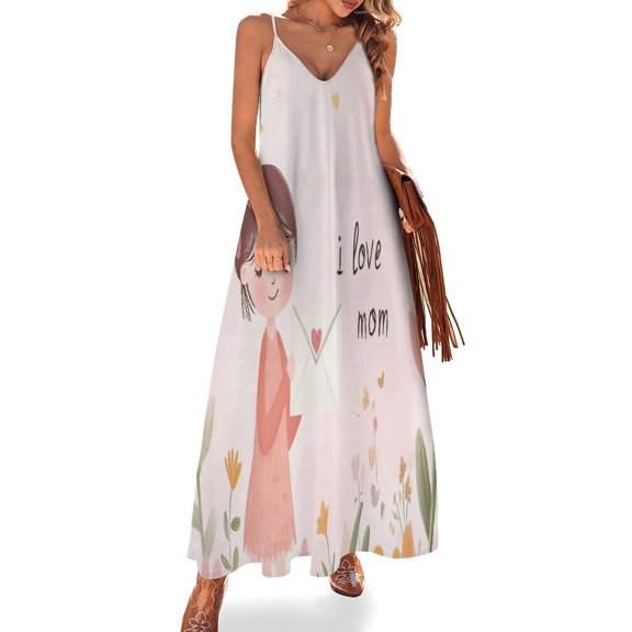 Happy Mother's Day Sleeveless Dress Women's Luxury Party Dress Birthday Dresses for Women