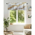 thumbnail image 4 of White Abstract Marble Texture Kitchen Valances for Windows Gold Lines Valance Curtains&nbsp; for Kitchen /Living Room/Bedroom/ Bathroom Decor, 54"x18 " ,Rod Pocket 1 Panel,, 4 of 7