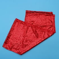 GOOHOCHY 30 X180cm Fabric Sequin Tablecloth Festive Table Runner Size 2 Red