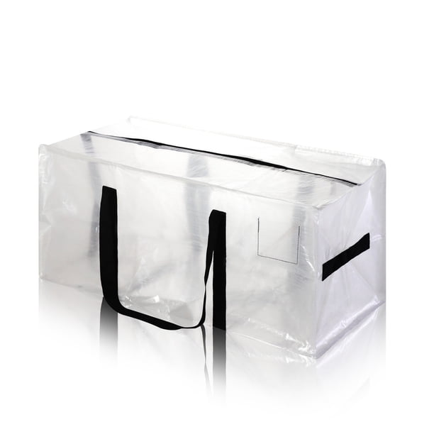 Bolsa de mudanza Bolsa tejida con cremallera Gran capacidad de almacenamiento Bolsa de mudanza reforzada Bolso de mano de PE