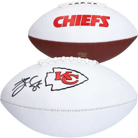 Travis Kelce Kansas City Chiefs Autographed Printed White Panel Football - Fanatics Authentic Certified