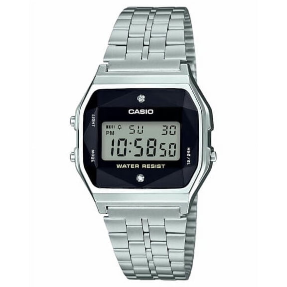 Men's Casio Digital Classic Steel Strap Watch A159W-N1D