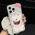 thumbnail image 1 of Mignon Hello Kitty plein écran KT brillant coque de téléphone pour iPhone 16 15 14 13 12 11 Pro Max XR XS Max 7 8 Plus MINI Y2K rose couverture, 1 of 4