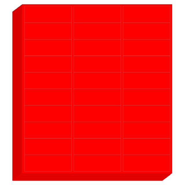 Uxcell Printing Color Coding Labels 2.625 x 1 Inch, 750 Pcs Rectangular Colored Labels Sticker Moving Stickers Tags, Fluorescent Red