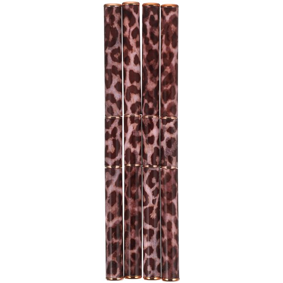 YSNOOWE 4Ud De Pinceles Para Nail Art En Casa Con Punta Doble Extremo Y Color Leopardo Duradero