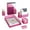 Hot Pink, variant on Blu Monaco White 6 Piece Desk Organizer Set