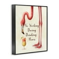 thumbnail image 2 of Stupell Industries No Working During Drinking Hours Phrase Tropical Flamingo Designed by Ziwei Li, 2 of 5