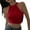 Red, variant on Beach Vacation Clothes for Women Crop Top Compression Shirt Bra Tops Crack Tops Crazy Chicken Lady Top Bulk Pack Womens Checke Women Little Year 10 Memory Foam Colla Sleeveless Blouses Red One Size