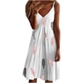 thumbnail image 2 of SMihono Robes d'Été Bohémiennes Femmes Grande Taille Mode Femmes Été Décontracté Imprimé Camisole Sans Manches Col en V Mini Robe, 2 of 5