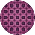 thumbnail image 1 of Ahgly Company Indoor Round Patterned Dimorphotheca Magenta Pink Area Rugs, 3' Round, 1 of 6