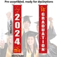 thumbnail image 3 of Party Photo Booth Props Graduation Decorations 2024 Grad Banner Blue Porch Door Sign Welcome Banner For Indoor Outdoor Wall Indoor Outdoor Graduation Decorations Class Of 2024, Graduation Party Balloo, 3 of 8