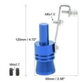 thumbnail image 3 of 2pcs XL Size Blue Universal Turbo Sound Whistle Muffler Exhaust Pipe Car Roar Maker, 3 of 7