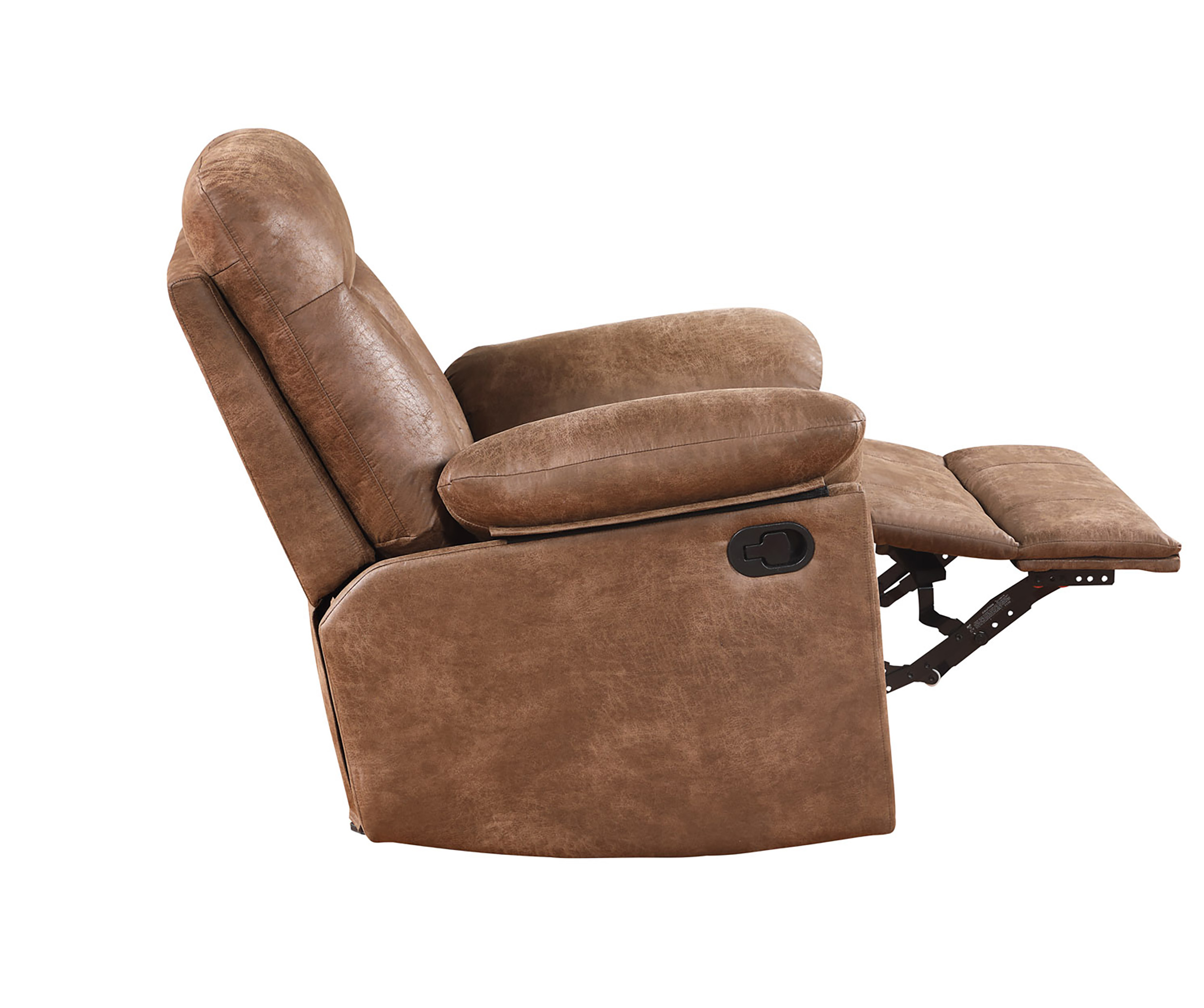 Becket Big and Tall Memory Foam Rocker Recliner W/USB Vintage Brown, Supports up to 500 lbs - image 2 of 10