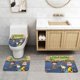thumbnail image 2 of Los Thornberrys Juego de 3 alfombras de baño de coral fleece: tapete de baño + alfombra de inodoro en forma de U + funda de tapa de inodoro en forma de O, 2 of 6