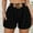 Black, variant on Women's Shorts With Pockets Summer Womens Solid Fitness Running Gym Ladies Sports Active Shorts Pants