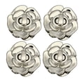 thumbnail image 1 of 4 cierres giratorios para bolsos, cierre de metal con forma de flor. Plata, 1 of 9