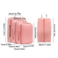 thumbnail image 3 of AuroraX Waterproof Travel Storage Bag Portable Clothing Storage Bag Compression Foldable Lightweight Durable Luggage Packing Bag for Travel Pink, 3 of 6