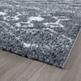 thumbnail image 5 of Wembley Shag Contemporary Shag Thick Dark Gray and White Area Rug, 4' x 5', 5 of 7