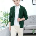 thumbnail image 2 of Hfolob Kids Boys Cardigan Sweater Button Down Cable Knit V Neck Long Sleeve Outwear Cute Sweaters, 2 of 5