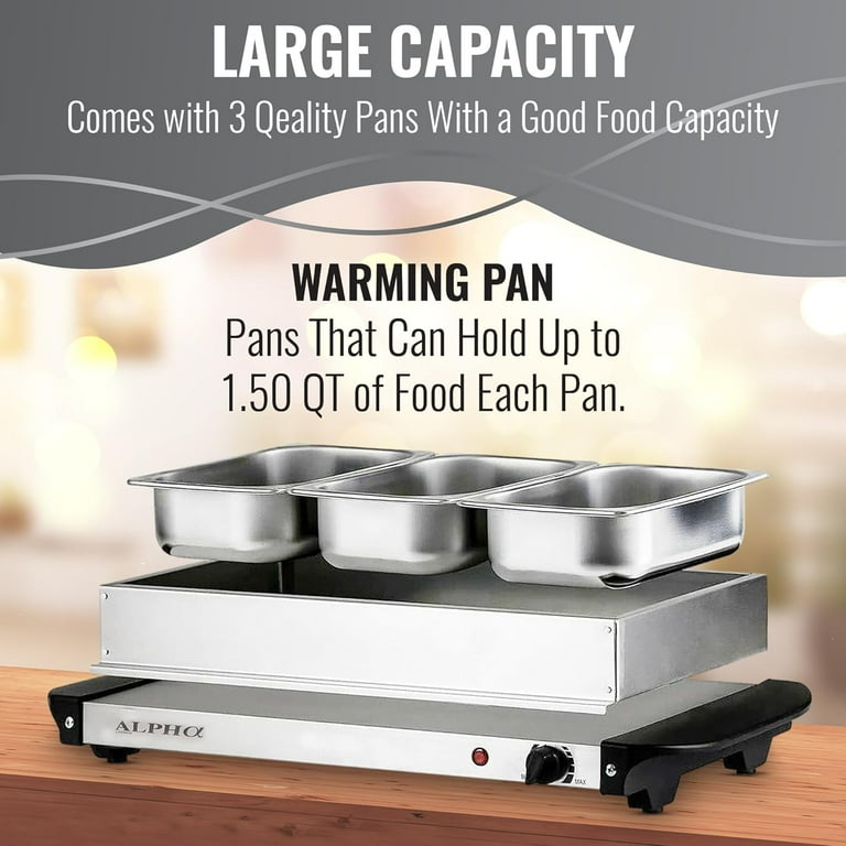 Alpha Living Electric Food Warmer, 3-Tray photo 7