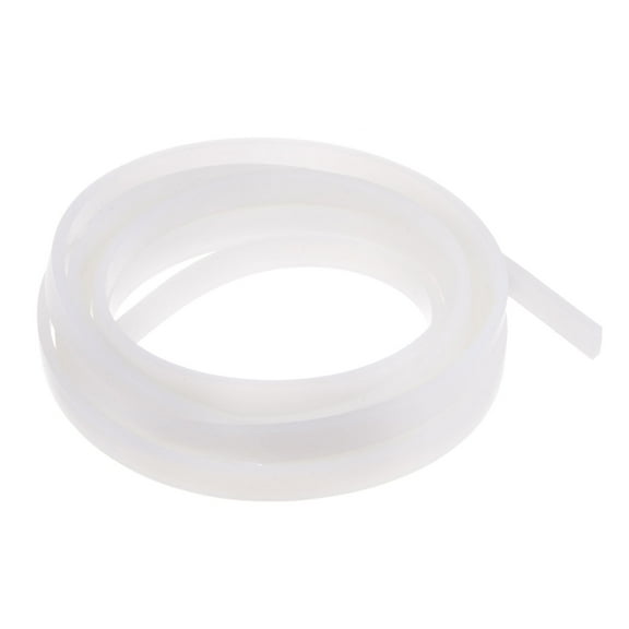 Uxcell Flexible Solid Silicone Strip 0.31"x0.12"x6.56ft Rectangular No Adhesive Roll for Door, White