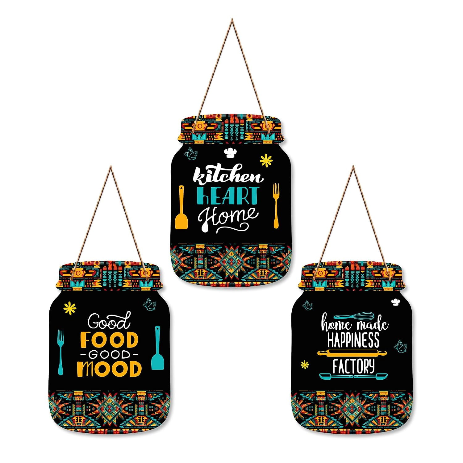 Wood Good Food, Good Mood Quote Decorative Wall Hanging, Decoration Item For Kitchen | Home Décor | House Warming Gifts | Kitchen Quotes Décor Item | Easy To Clean, Model Number - Wh_8920N