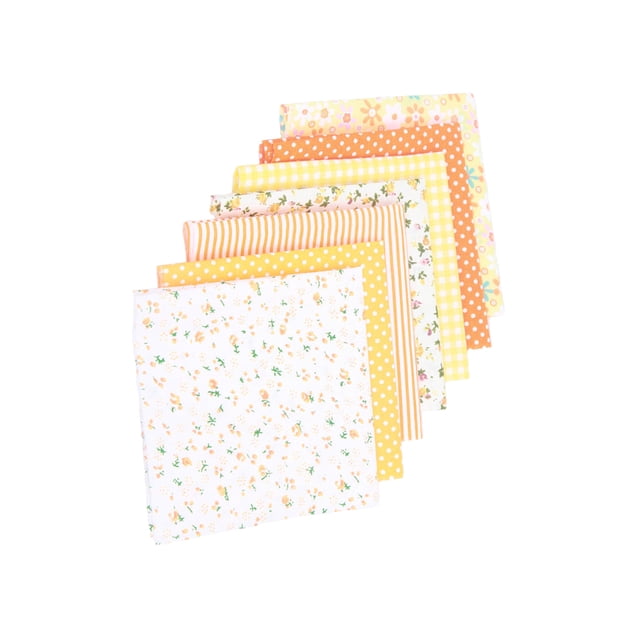 Yuarrent Paquete de 7 piezas de tela de algodón puro para costura, patrón surtido, tela con estampado para accesorios, gris, 25x25cm Artesanía Rosa 25*25cm