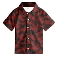 thumbnail image 2 of Toddler Boy Shirts Short Sleeve Short Sleeve Printed Outerwear Lightweight Fashion Athletic Shirts Boys,Red,12-13 Years, 2 of 3