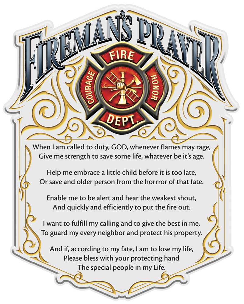 Firefighter Fireman s Prayer 4In Reflective Decal Walmart Walmart