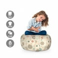thumbnail image 2 of Winter Storage Toy Bag Chair, Retro Style Christmas Pattern with Various Gentle Snowflake Motifs Vintage Pastel, Stuffed Animal Organizer Washable Bag, Small Size, Multicolor, by Ambesonne, 2 of 3
