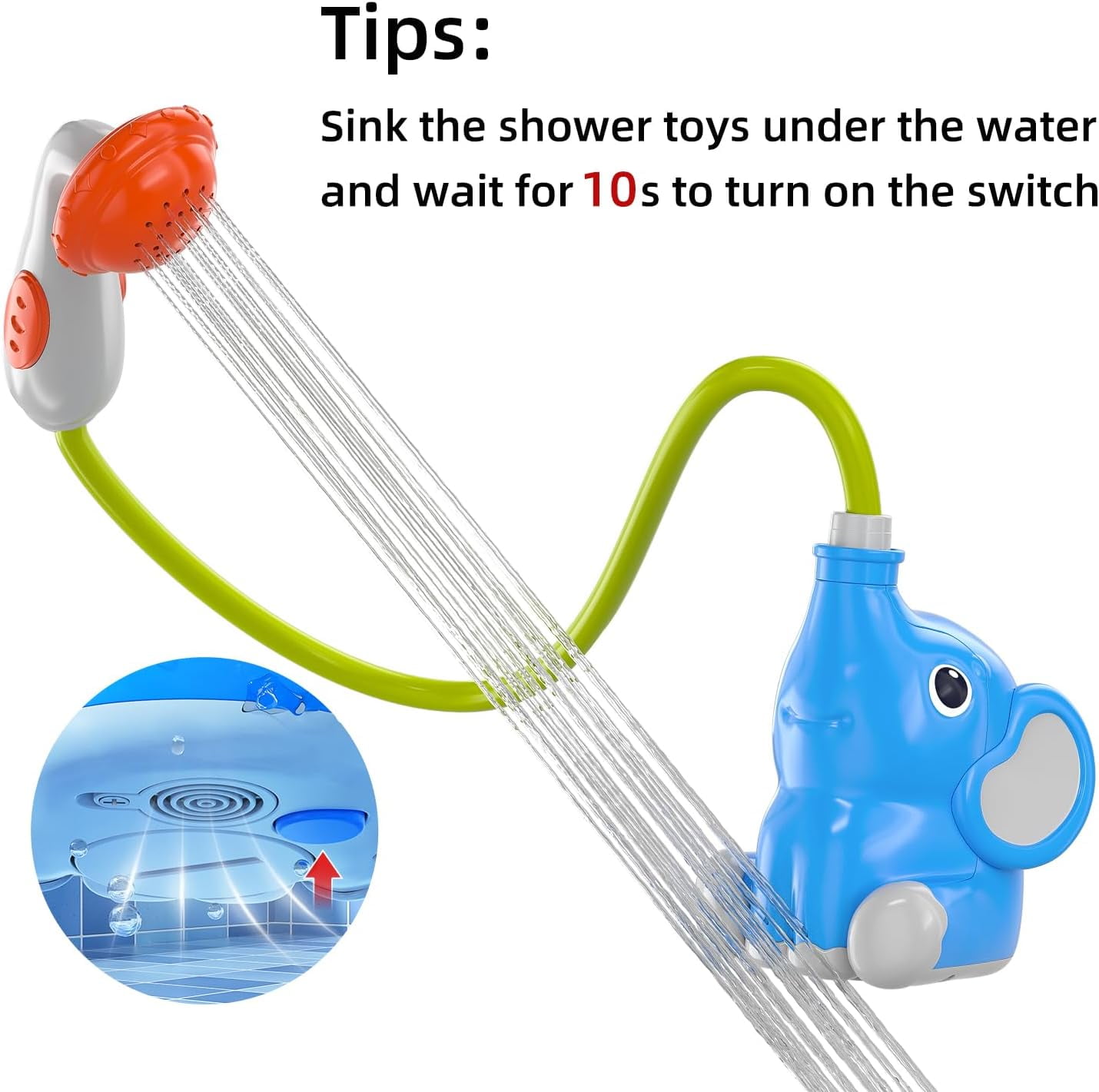 Water Table Pump, Battery Powered Water Pump for Water Table, Fun Summer Outdoor Water Toy, Easy Operation Outside Beach Water Play Table Toy Accessories for Toddlers Kids with Function Water Hoses