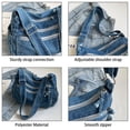 thumbnail image 3 of Bolso de mezclilla Twievo grande para mujer azul claro, 3 of 7
