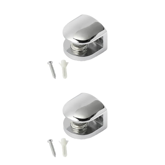 Matsuzay Estante de vidrio de aleación de zinc, reemplazo galvanizado, abrazadera de baño moderna a prueba de humedad, soporte de soporte, 6-8 mm 2piezas