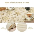 thumbnail image 5 of Christmas Table Runner,Xmas Snowflakes Farmhouse Christmas Holiday Decorations Winter Table Runner Indoor Home Decor 13x90in, 5 of 5